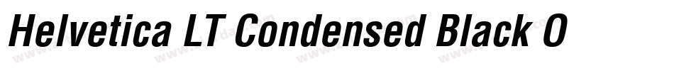 Helvetica LT Condensed Black Oblique字体转换